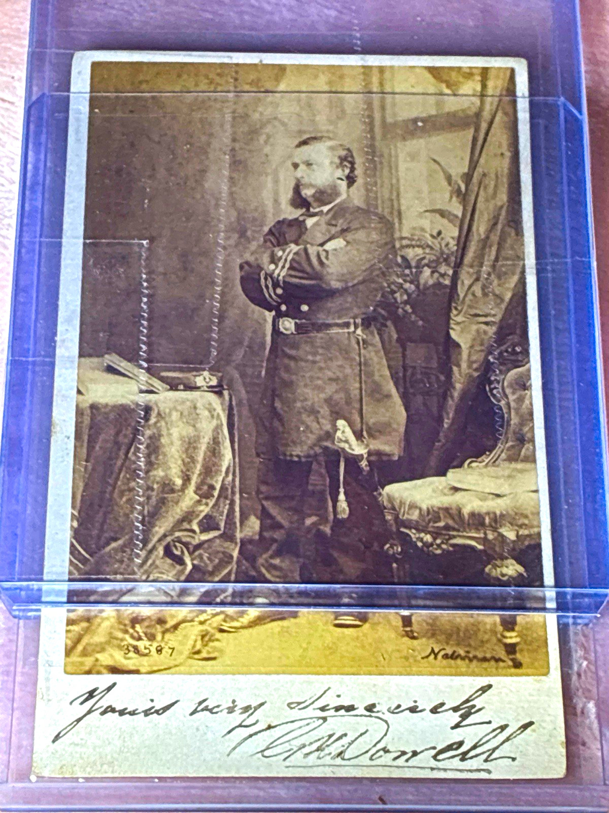 Civil War Union General Irvin McDowell Signed Antique Notman Photo Cabinet Card Civil War Union General Irvin McDowell Signed Antique Notman Photo Cabinet Card