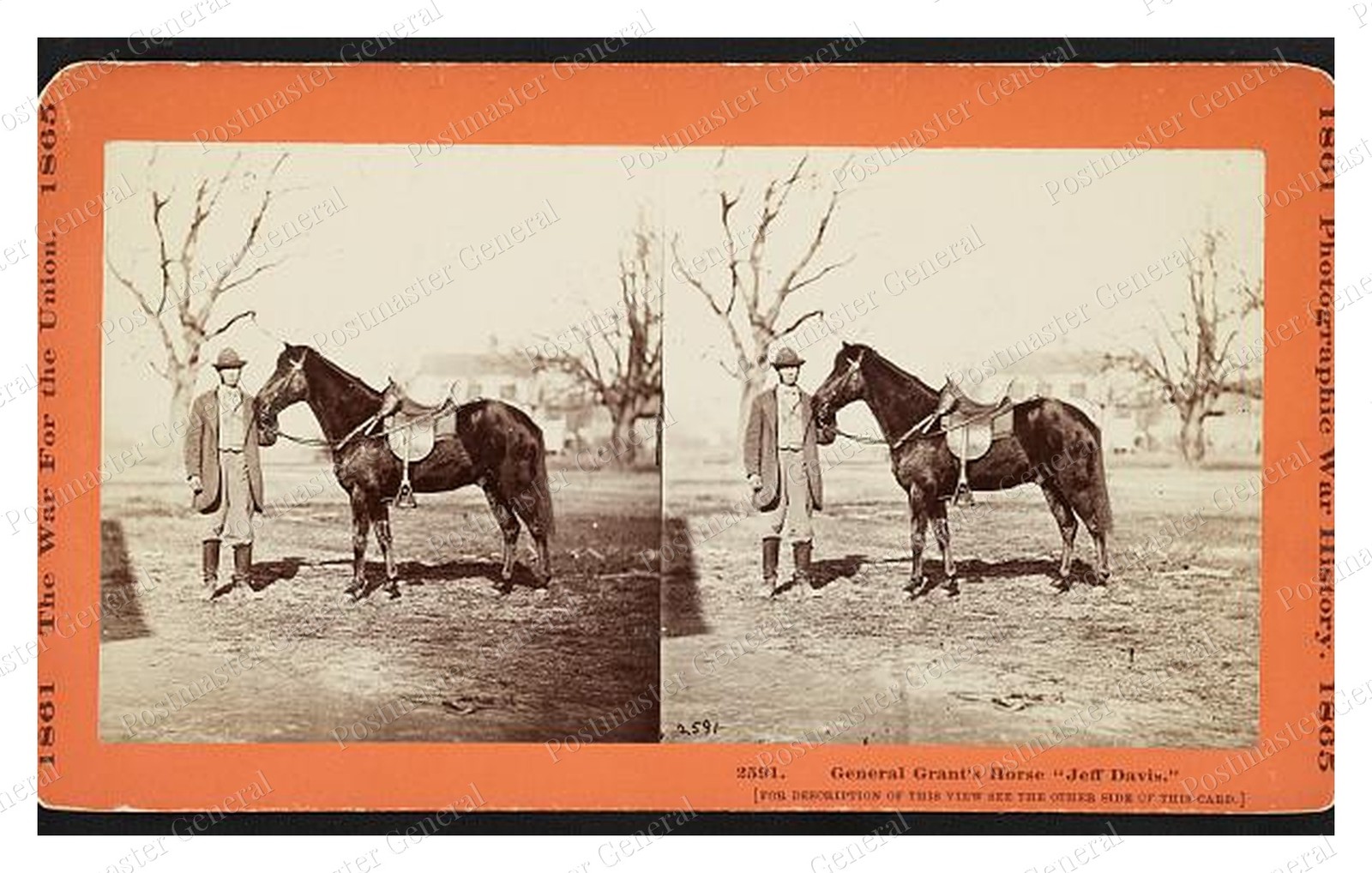 City Point Virginia Jeff Davis Horse Standard Postcard COPY RPPC