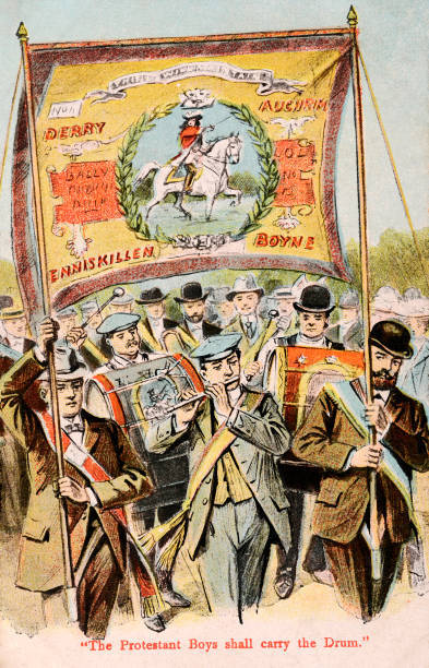 Illustration Featuring A March Of The Protestant Old Photo Illustration Featuring A March Of The Protestant Old Photo
