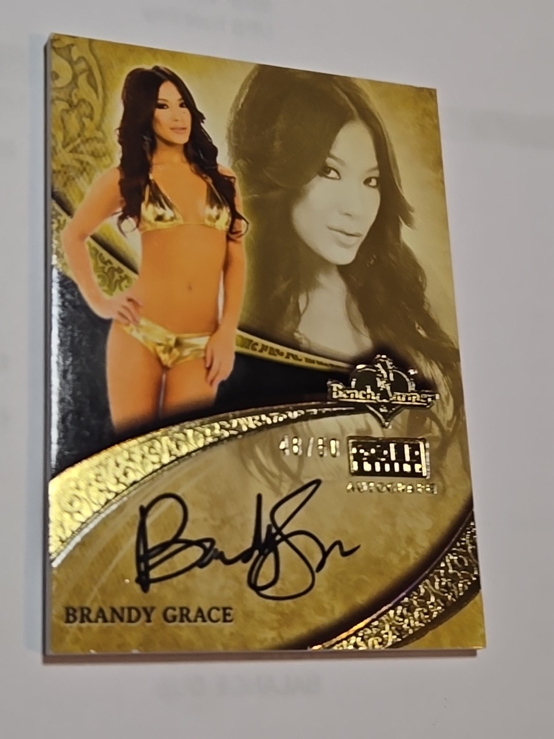 2013 BENCHWARMER STRUCK GOLD: BRANDY GRACE #48/50 AUTOGRAPH 2013 BENCHWARMER STRUCK GOLD: BRANDY GRACE #48/50 AUTOGRAPH