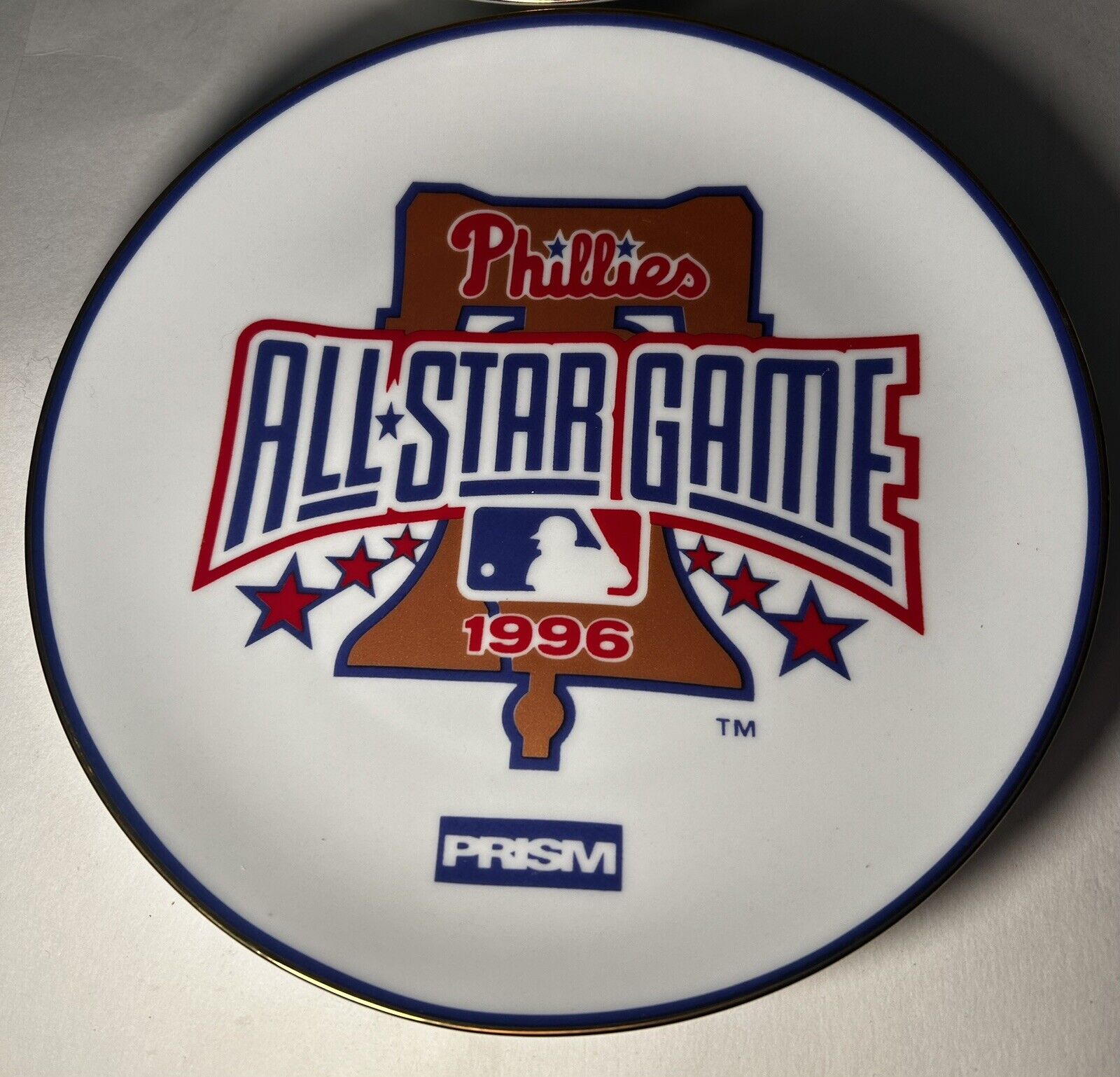 2 Philadelphia Phillies 1996 All Star Game Plate Decorative Collector Gold Prism
