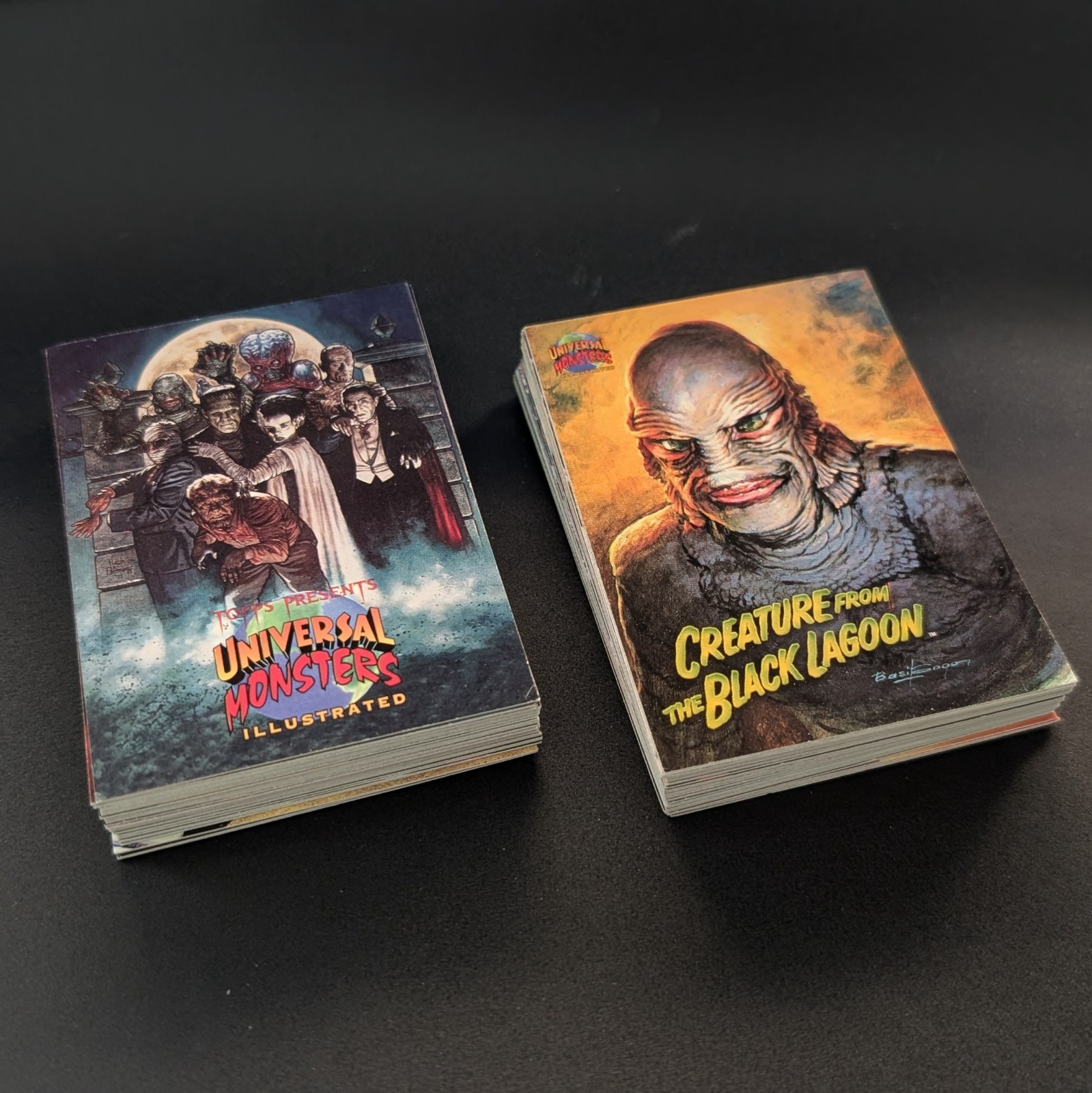 UNIVERSAL MONSTERS ILLUSTRATED 1991 partial set - Cards 1-33, 68-100 TOPPS