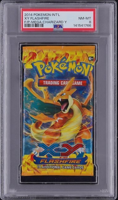 2014 POKEMON XY FLASHFIRE FOIL PACK MEGA CHARIZARD Y PSA 8 2014 POKEMON XY FLASHFIRE FOIL PACK MEGA CHARIZARD Y PSA 8