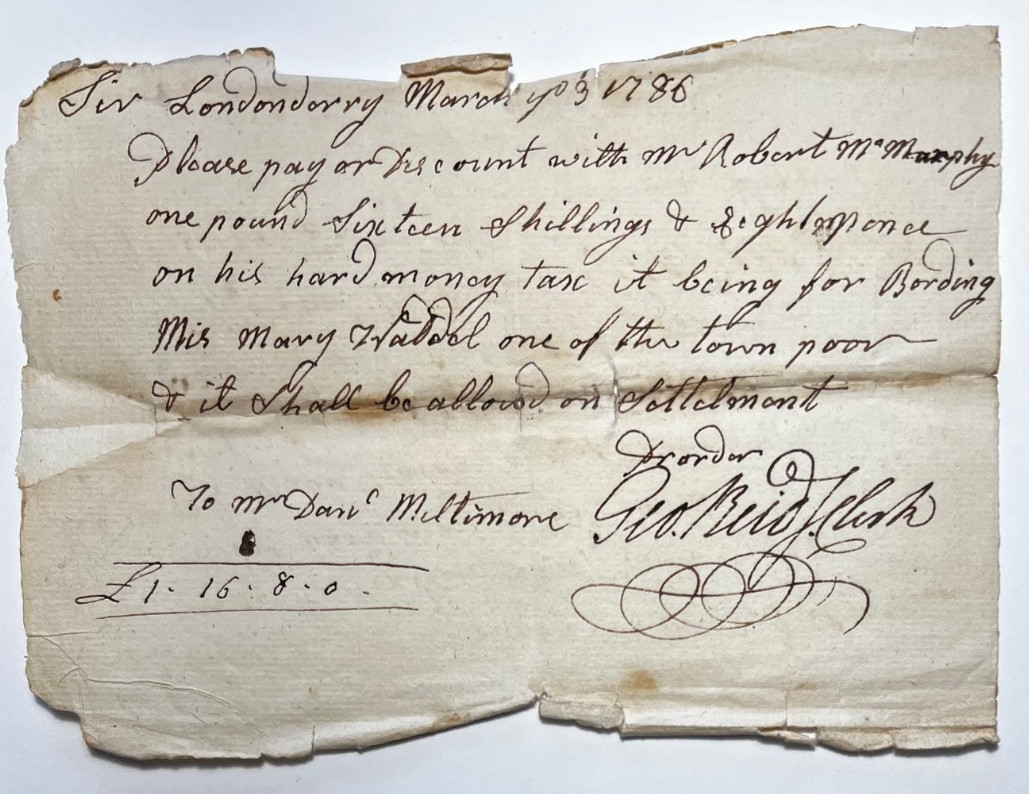 George Reid Revolutionary War General Signed Document New Hampshire Antique George Reid Revolutionary War General Signed Document New Hampshire Antique