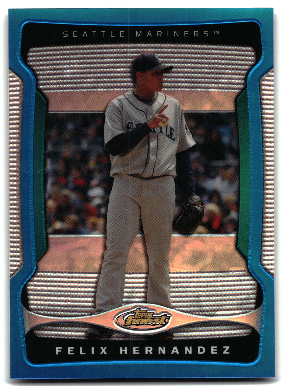 2009 Finest #116 Felix Hernandez Refractors Blue #/399