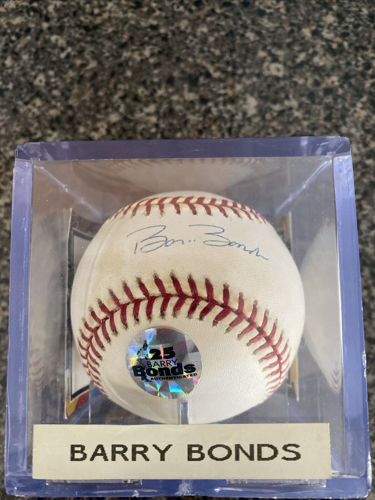 BARRY BONDS SIGNED OFFICIAL NATIONAL LEAGUE GAME USED BASEBALL Tristar Holo