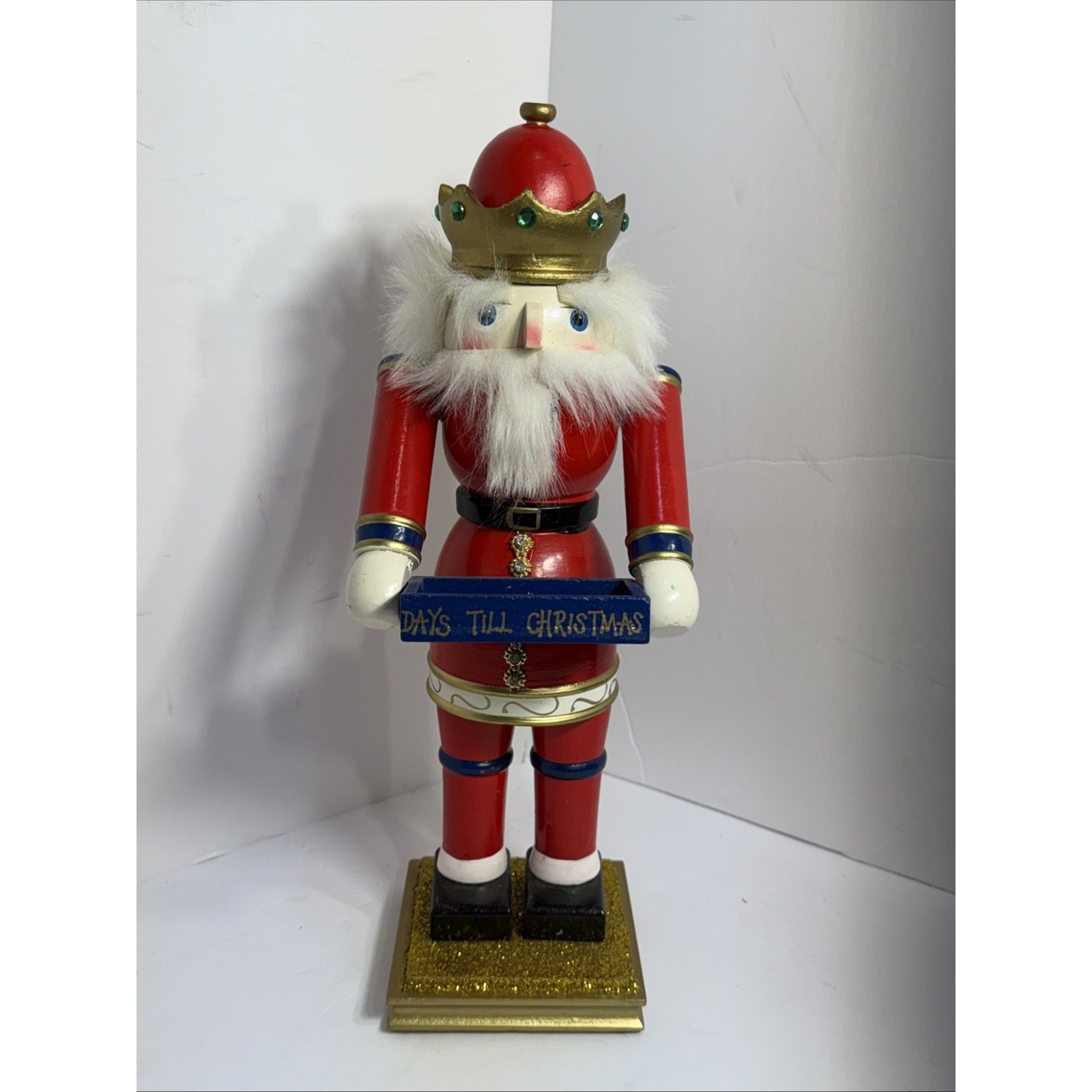 Northlight 14 In Wooden Nutcracker Days Till Christmas Countdown Sign No Blocks