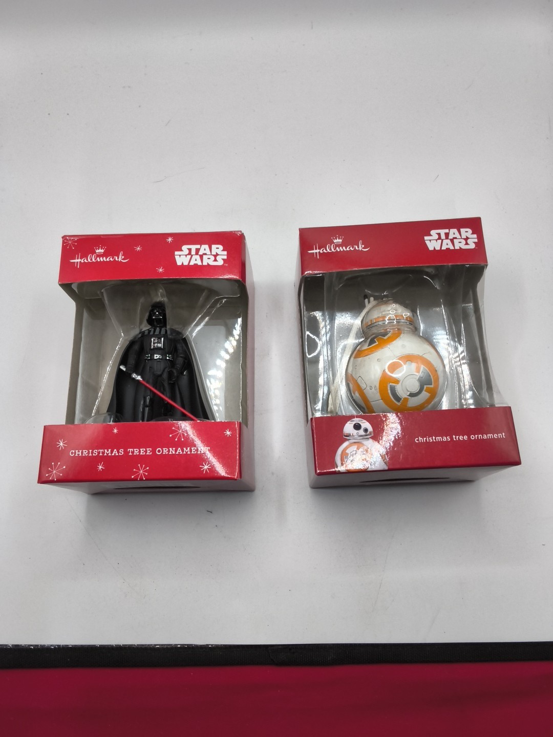 Set Of Two, Hallmark Star Wara Christmas Tree Ornaments Brand New Set Of Two, Hallmark Star Wara Christmas Tree Ornaments Brand New