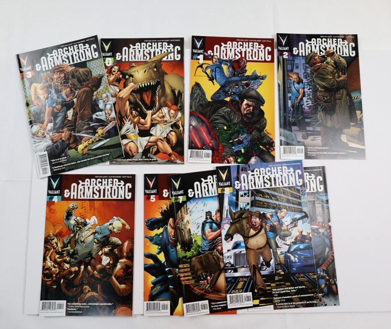 ARCHER & ARMSTRONG #0-#8 (Valiant 2013) LOT OF 9 Comic Books