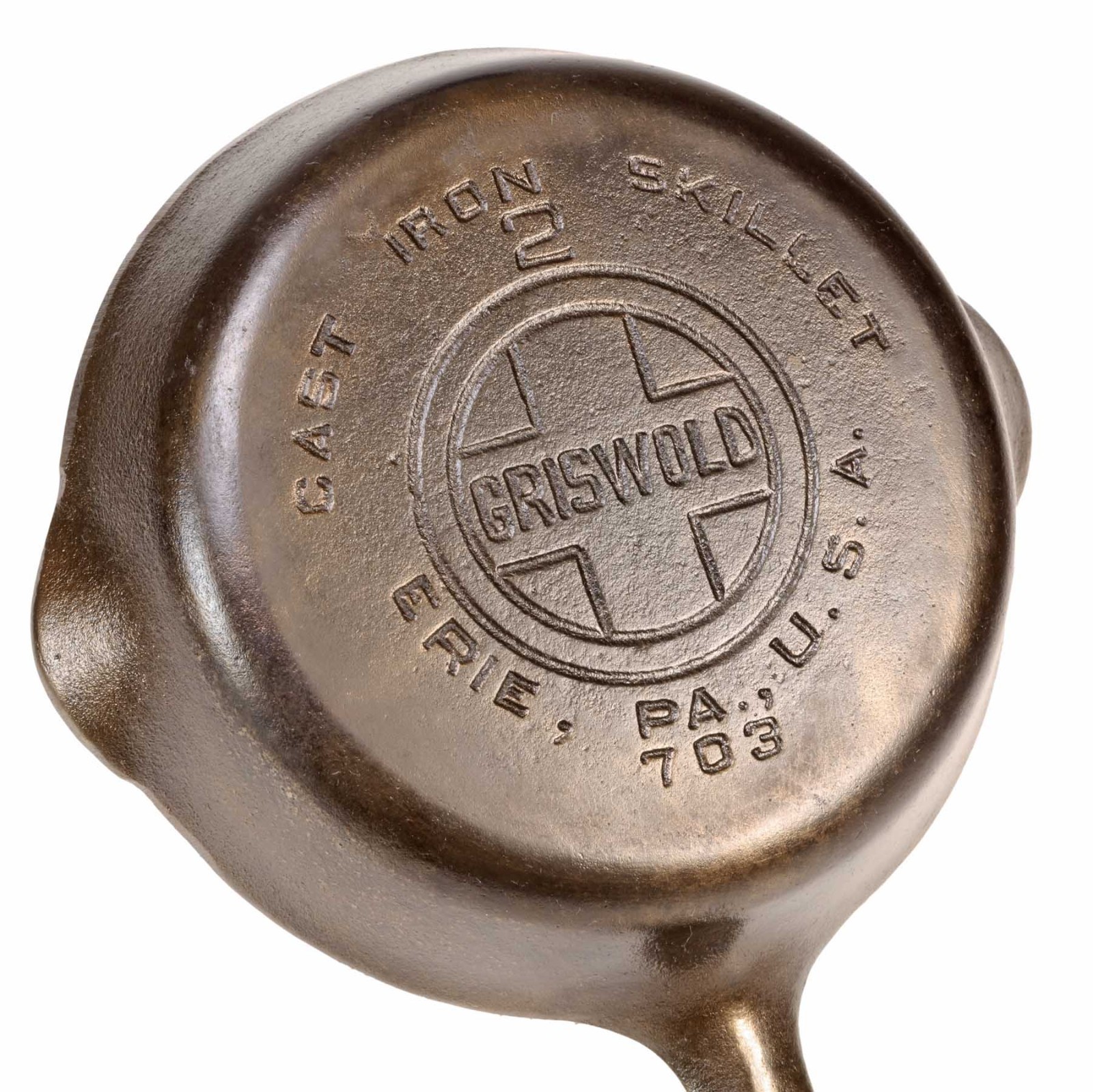 Vintage Griswold No 2 (703) Cast Iron Skillet Restored Condition Vintage Griswold No 2 (703) Cast Iron Skillet Restored Condition