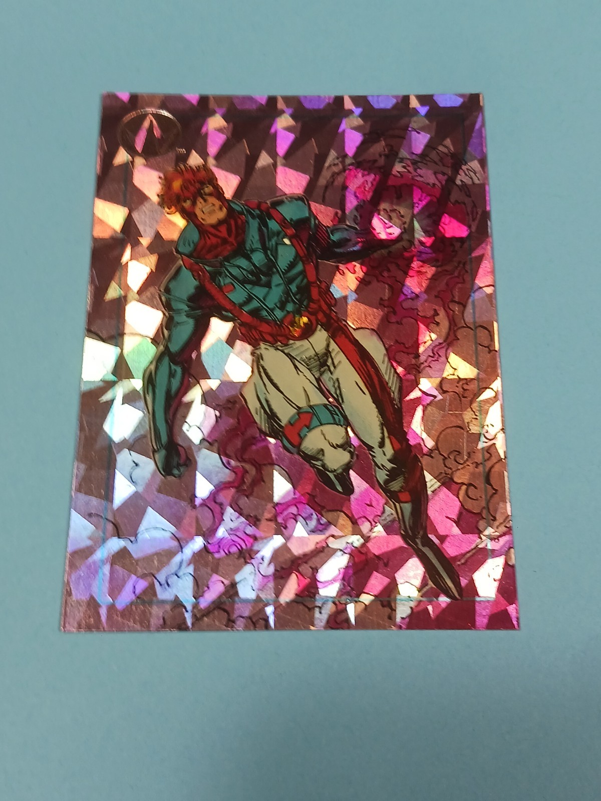 1993 Topps WildC.A.T.S INSERT Prism #4 Jim Lee\'s Spartan Trading Card A-1-4
