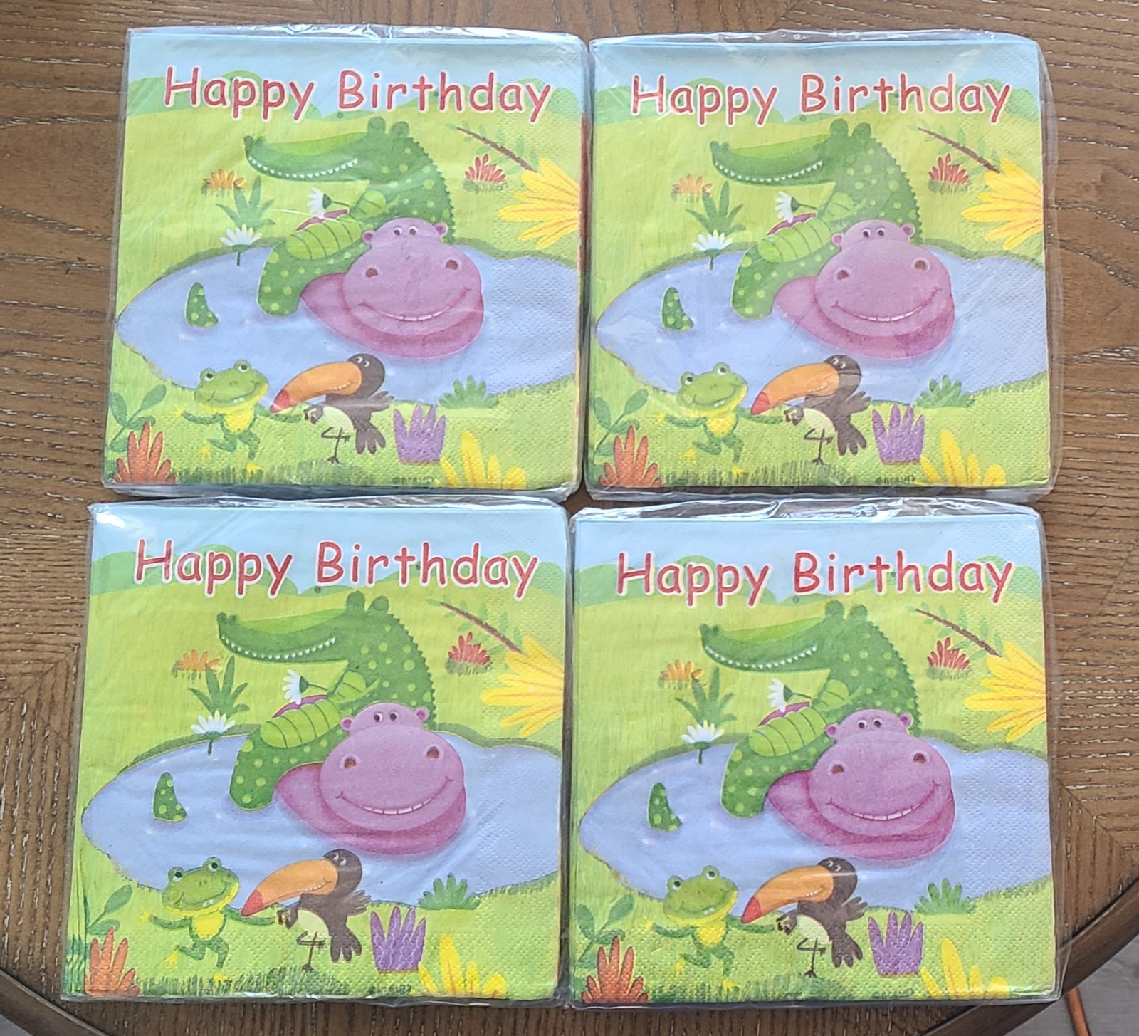 Jungle Buddies Happy Birthday Luncheon Paper Napkins