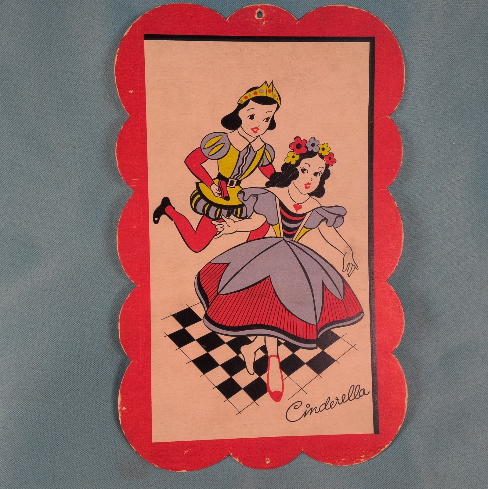 Vintage c. 1940s–1950s Cinderella Gift-A-Gram Birthday Wall Hanging Card Vintage c. 1940s–1950s Cinderella Gift-A-Gram Birthday Wall Hanging Card