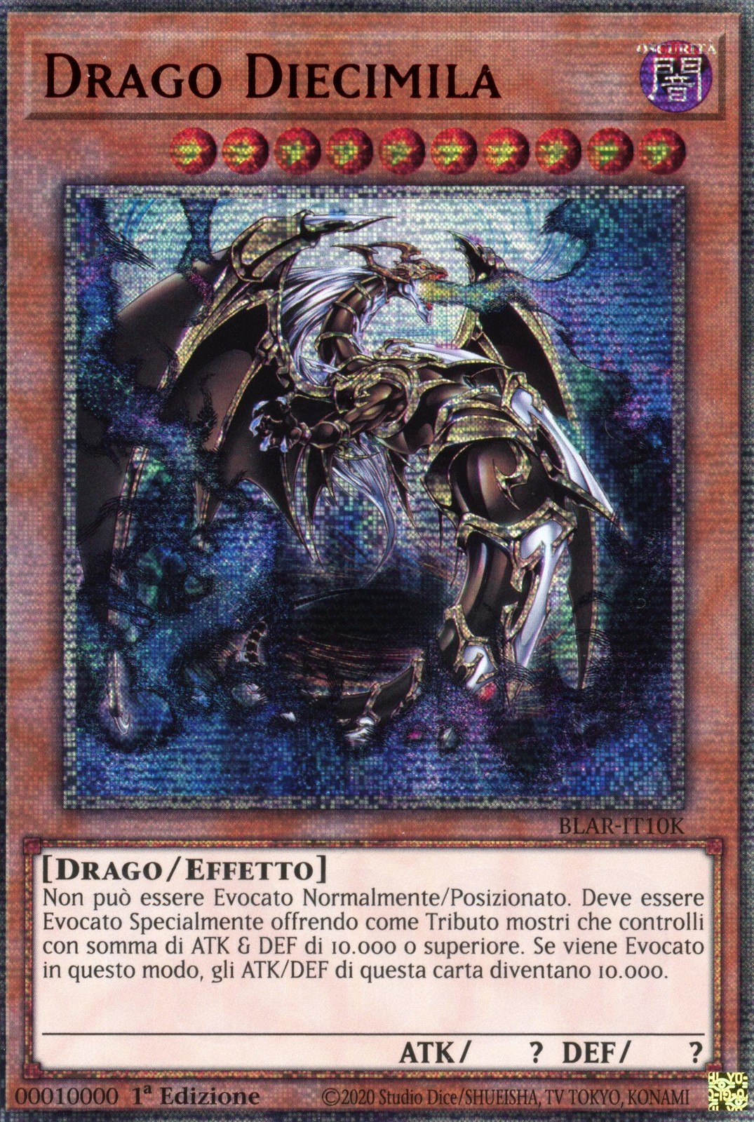 Yugioh BLAR-IT10K - Ten Thousand Dragon - 10000 Secret Rare Yugioh BLAR-IT10K - Ten Thousand Dragon - 10000 Secret Rare