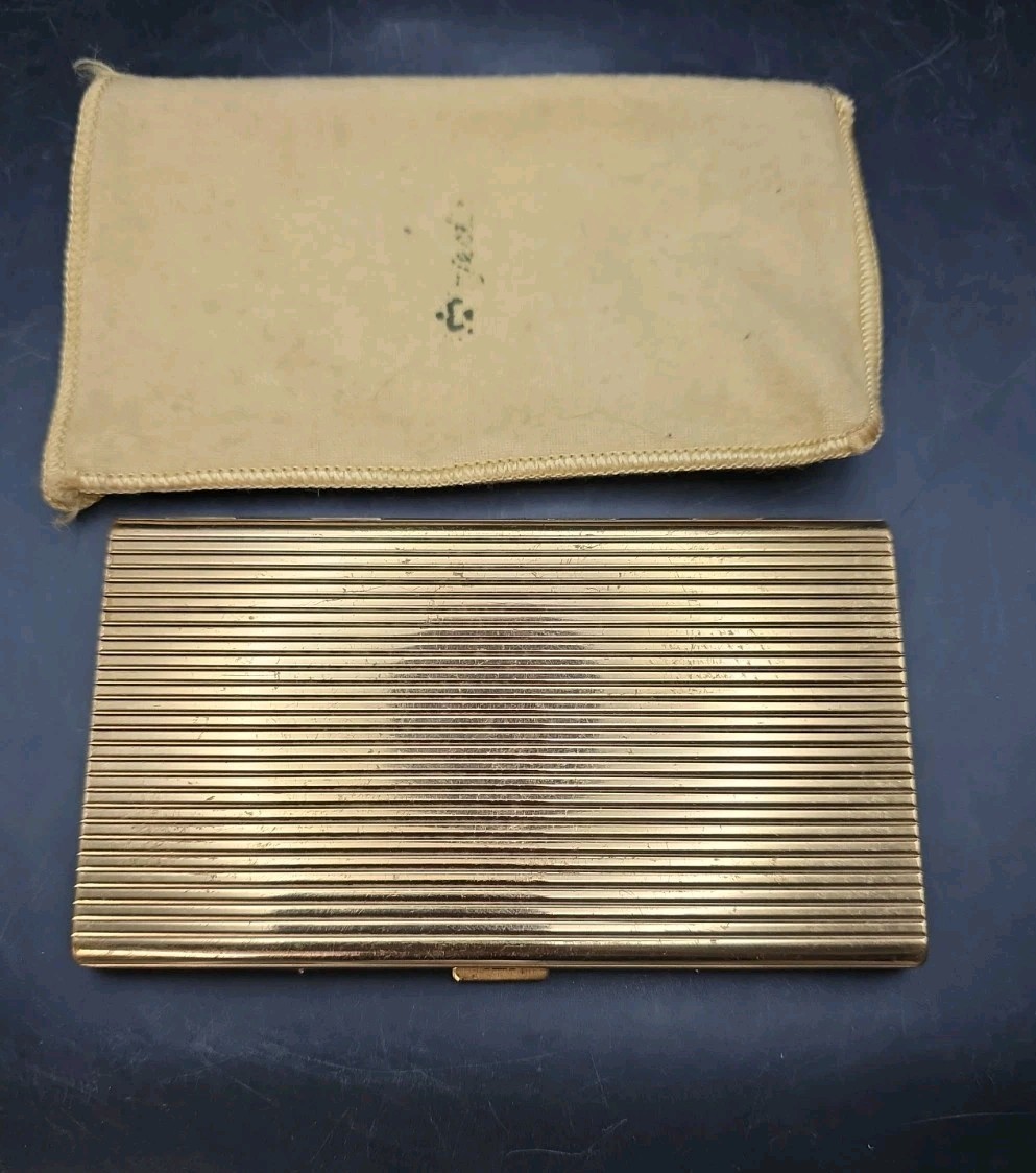 Vintage Majestic ribbed gold-tone Cigarette case