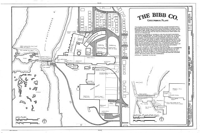 Photo:Columbus Georgia Bibb Co Columbus Plant 1900s HABS site map