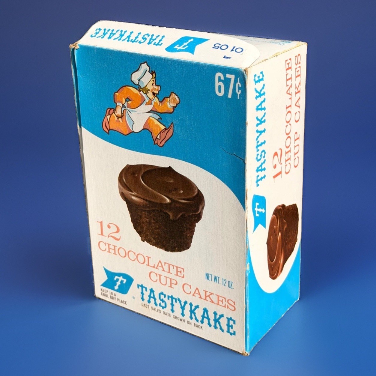1970\'s Vintage 67¢ TASTYKAKE 12 CHOCOLATE CUPCAKES BOX w/ Treasure Hunt Game 1970\'s Vintage 67¢ TASTYKAKE 12 CHOCOLATE CUPCAKES BOX w/ Treasure Hunt Game