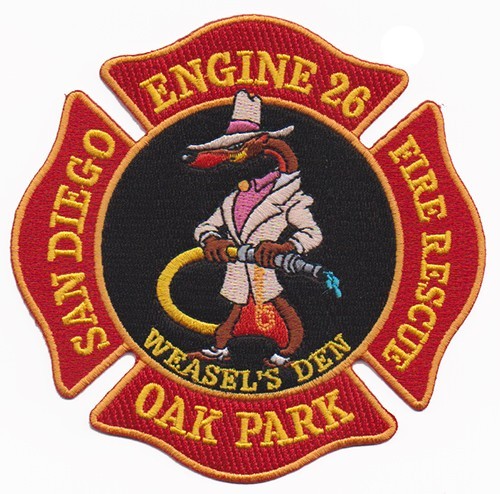 San Diego - Engine 26 Oak Park Fire Patch  NEW