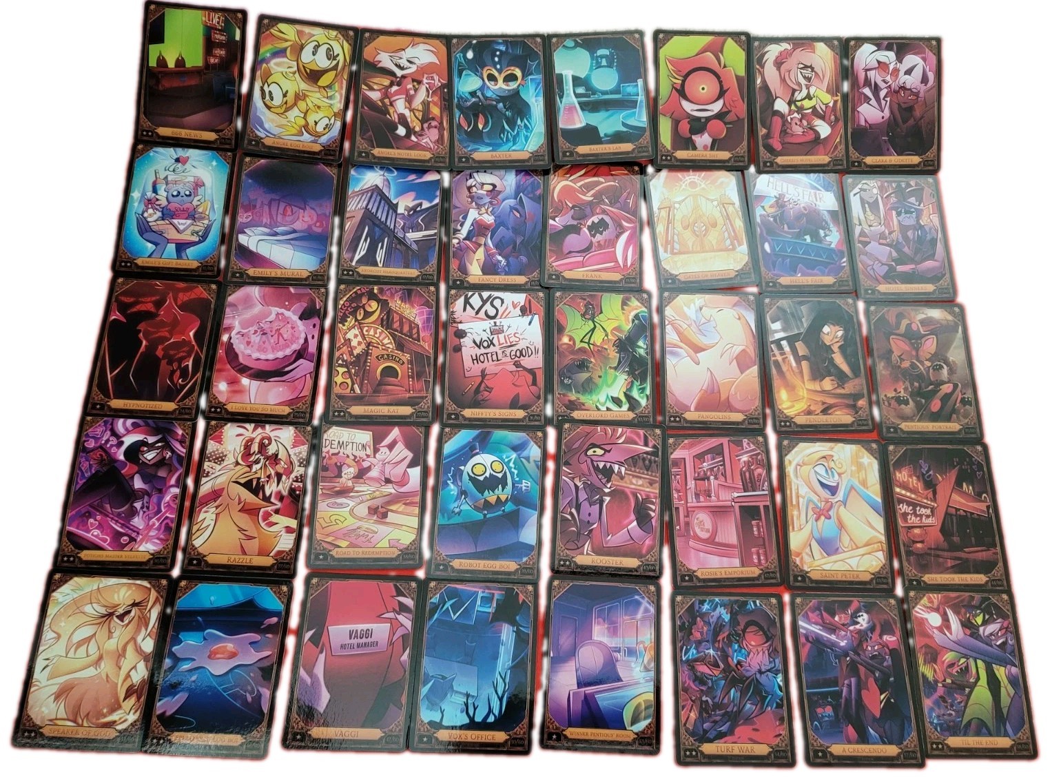 HAZBIN HOTEL SEASON 2 TRADING CARDS COMPLETE SET OF ALL 40 COMMONS 2nd EDITION HAZBIN HOTEL SEASON 2 TRADING CARDS COMPLETE SET OF ALL 40 COMMONS 2nd EDITION