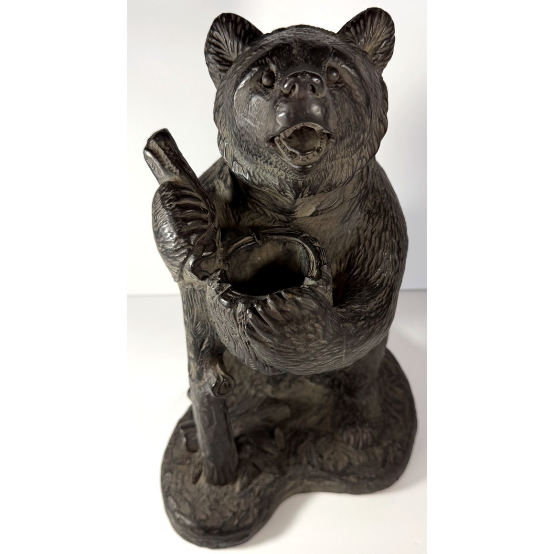 Vintage Bear Figurine with Bucket | Rustic Cabin Lodge Decor | Milano Designs Vintage Bear Figurine with Bucket | Rustic Cabin Lodge Decor | Milano Designs