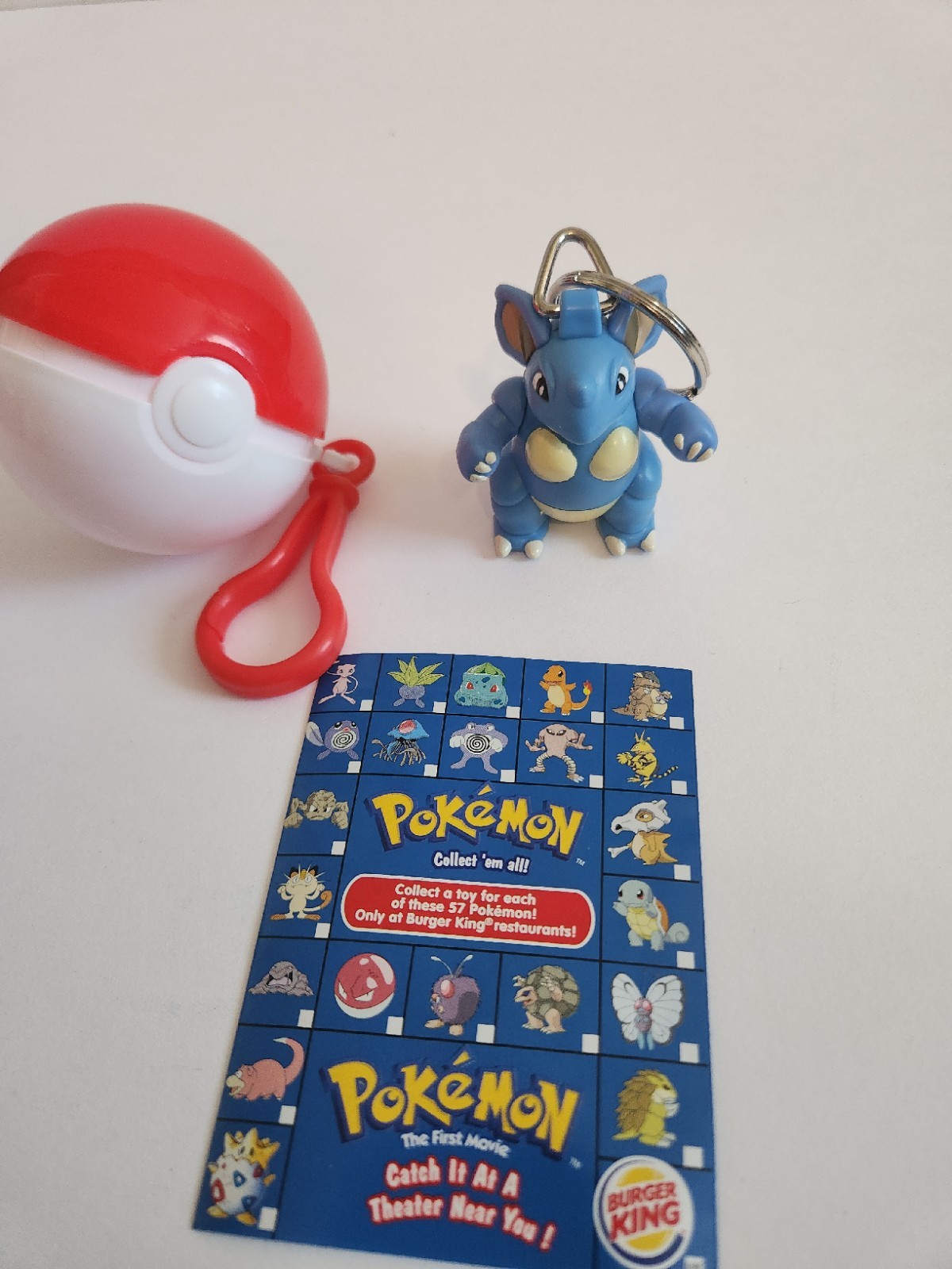 Vintage 1999 Burger King Pokemon Keychain Nidoran Poke Ball Checklist Booklet Vintage 1999 Burger King Pokemon Keychain Nidoran Poke Ball Checklist Booklet