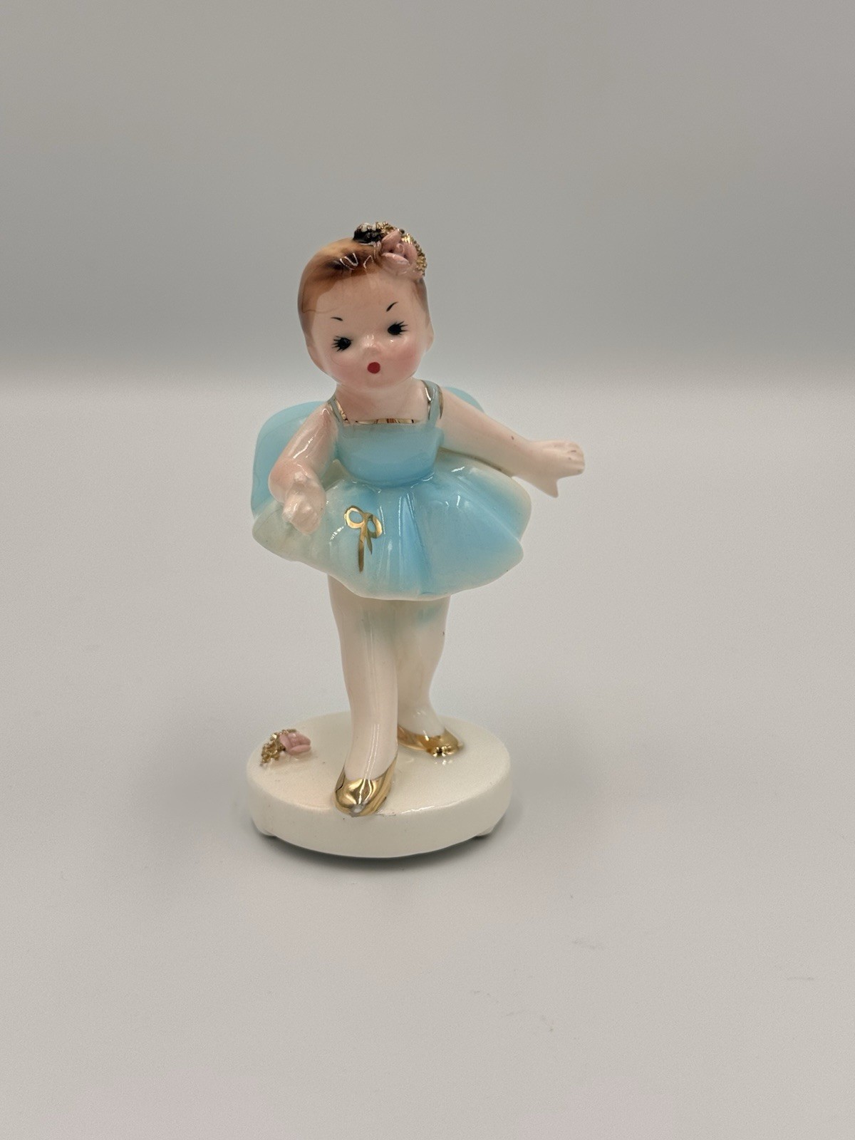 Vintage Josef Originals Ballerina Figurine Blue Tutu Gold Shoes Vintage Josef Originals Ballerina Figurine Blue Tutu Gold Shoes