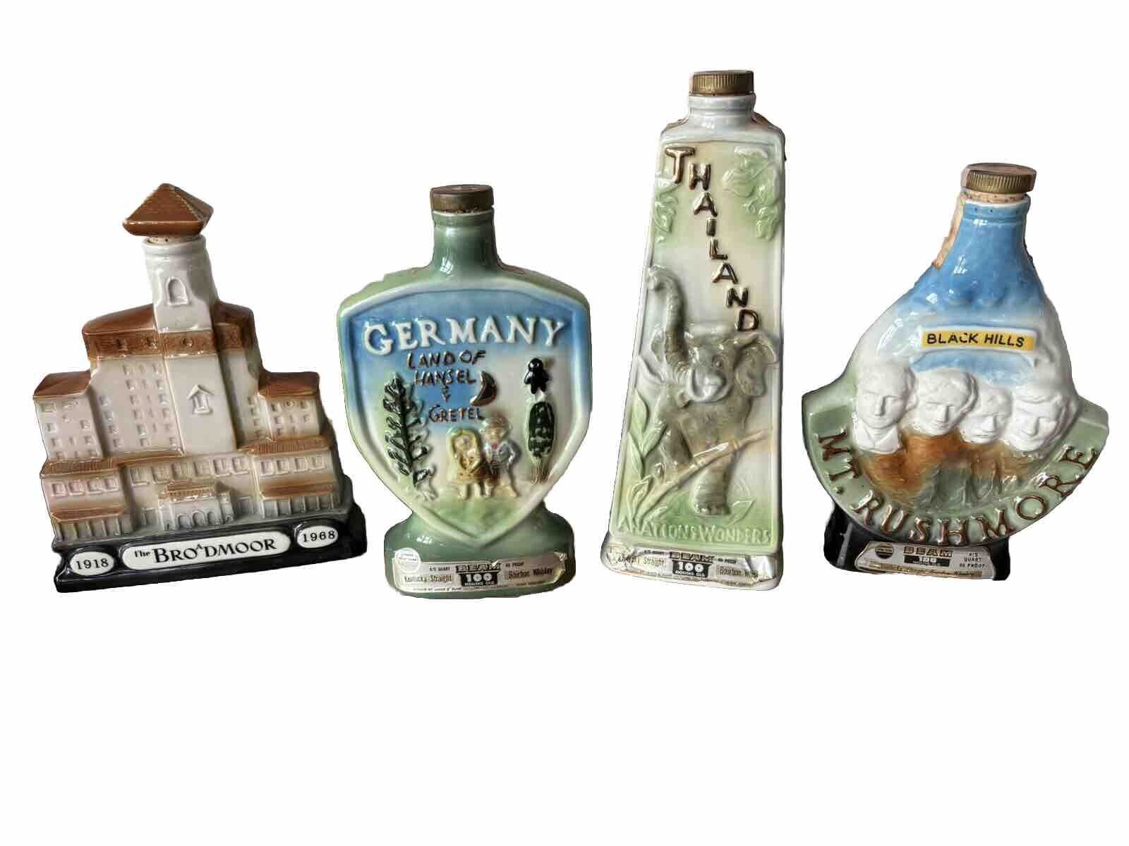 JIM BEAM vintage decanters lot of 4, 1968-1971