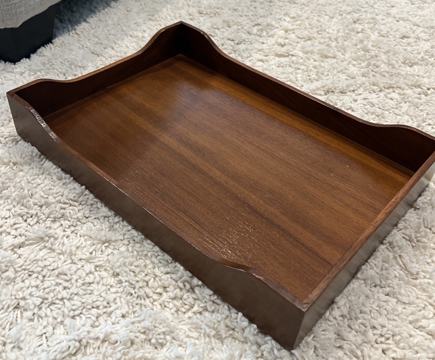 Nucraft Furniture Co Grand Rapids Michigan Letter Business Wooden Tray Vintage Nucraft Furniture Co Grand Rapids Michigan Letter Business Wooden Tray Vintage