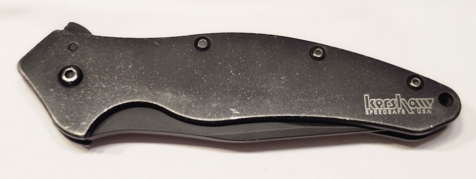 Kershaw 1840CKT Shallot Ken Onion SpeedSafe Black DLC USA Made Frame Lock Used