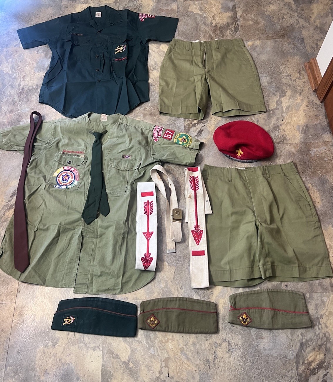 VINTAGE Boy Scouts Uniforms, Hats, Belt, Order Of Arrow Embroidered Sashes Ohio VINTAGE Boy Scouts Uniforms, Hats, Belt, Order Of Arrow Embroidered Sashes Ohio