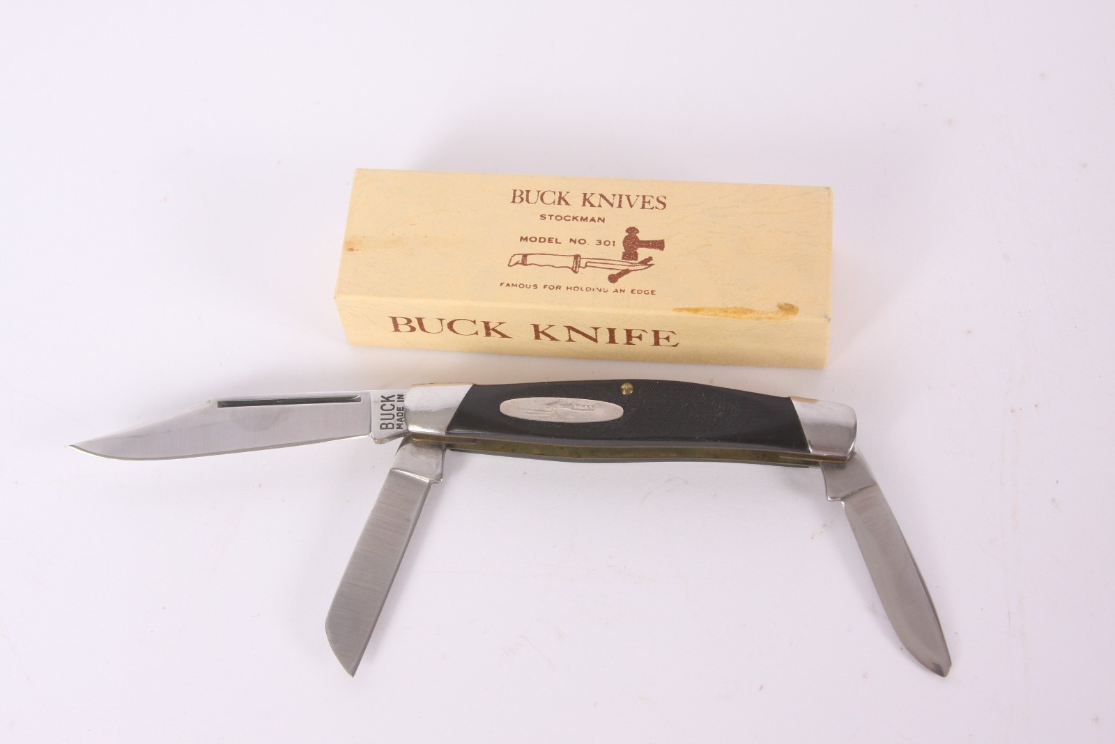 VINTAGE 1986 BUCK Model 301 Stockman 3 Blade Pocket Knife VINTAGE 1986 BUCK Model 301 Stockman 3 Blade Pocket Knife