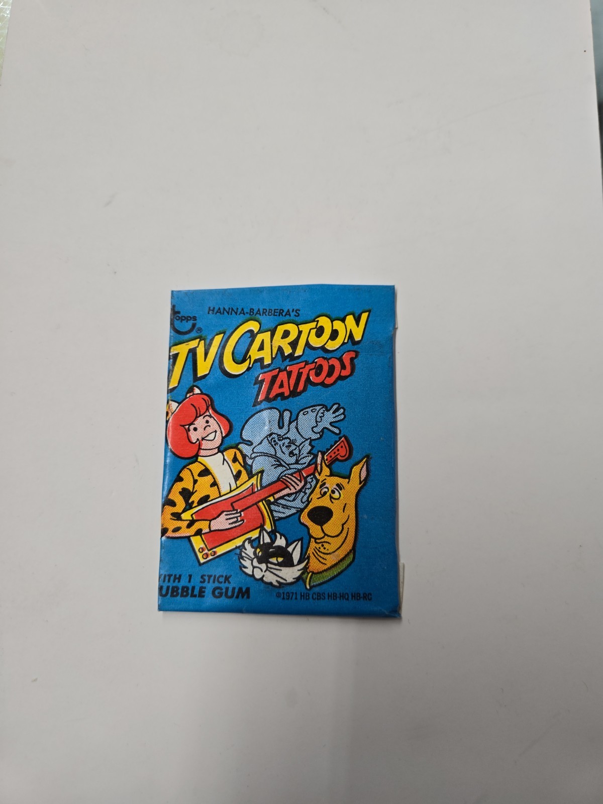 Vtg 1971 Topps TV CARTOON TATTOOS unopened wax pack non-sports Scooby Doo rare Vtg 1971 Topps TV CARTOON TATTOOS unopened wax pack non-sports Scooby Doo rare