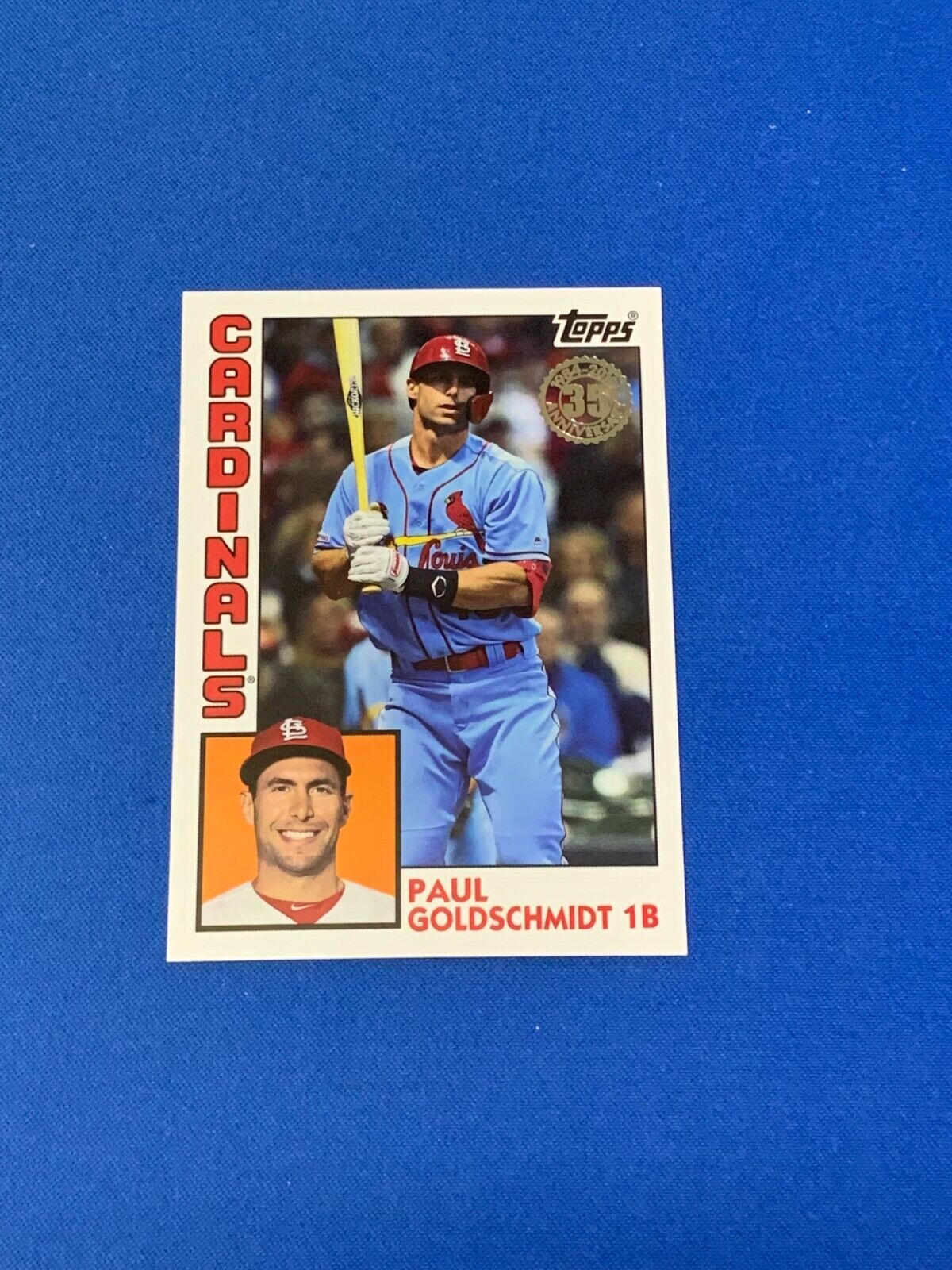 2019 Topps Baseball 1984 35th Ann Insert Card of Paul Goldschmidt