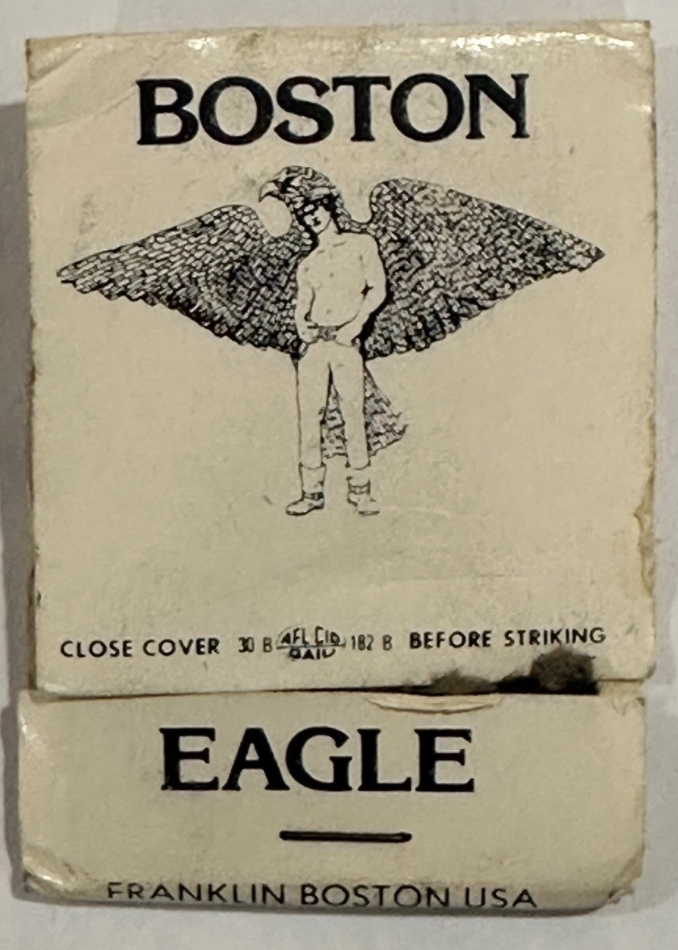 MA Boston Eagle Gay Bar Fenway 1970s Vintage Matchbook LGBTQ Leather MA Boston Eagle Gay Bar Fenway 1970s Vintage Matchbook LGBTQ Leather
