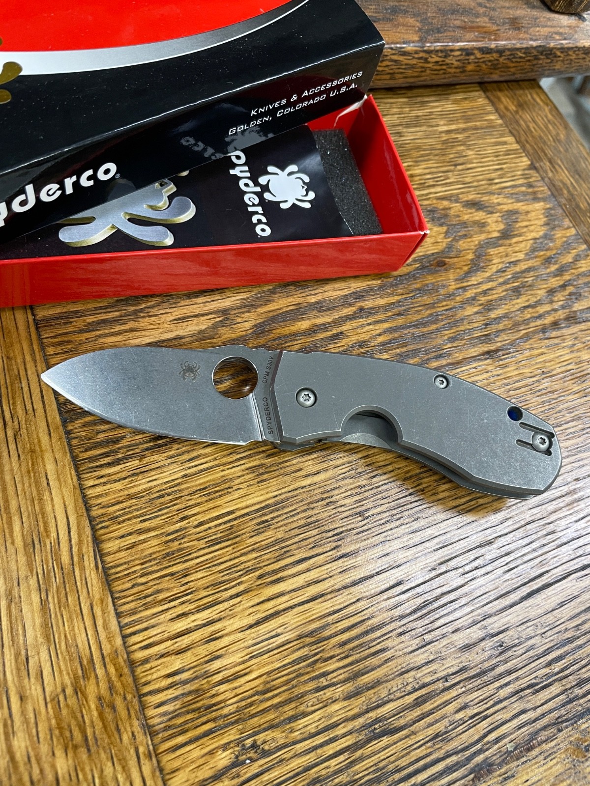 Spyderco Techno (Disc) - Titanium and CPM S30V Blade