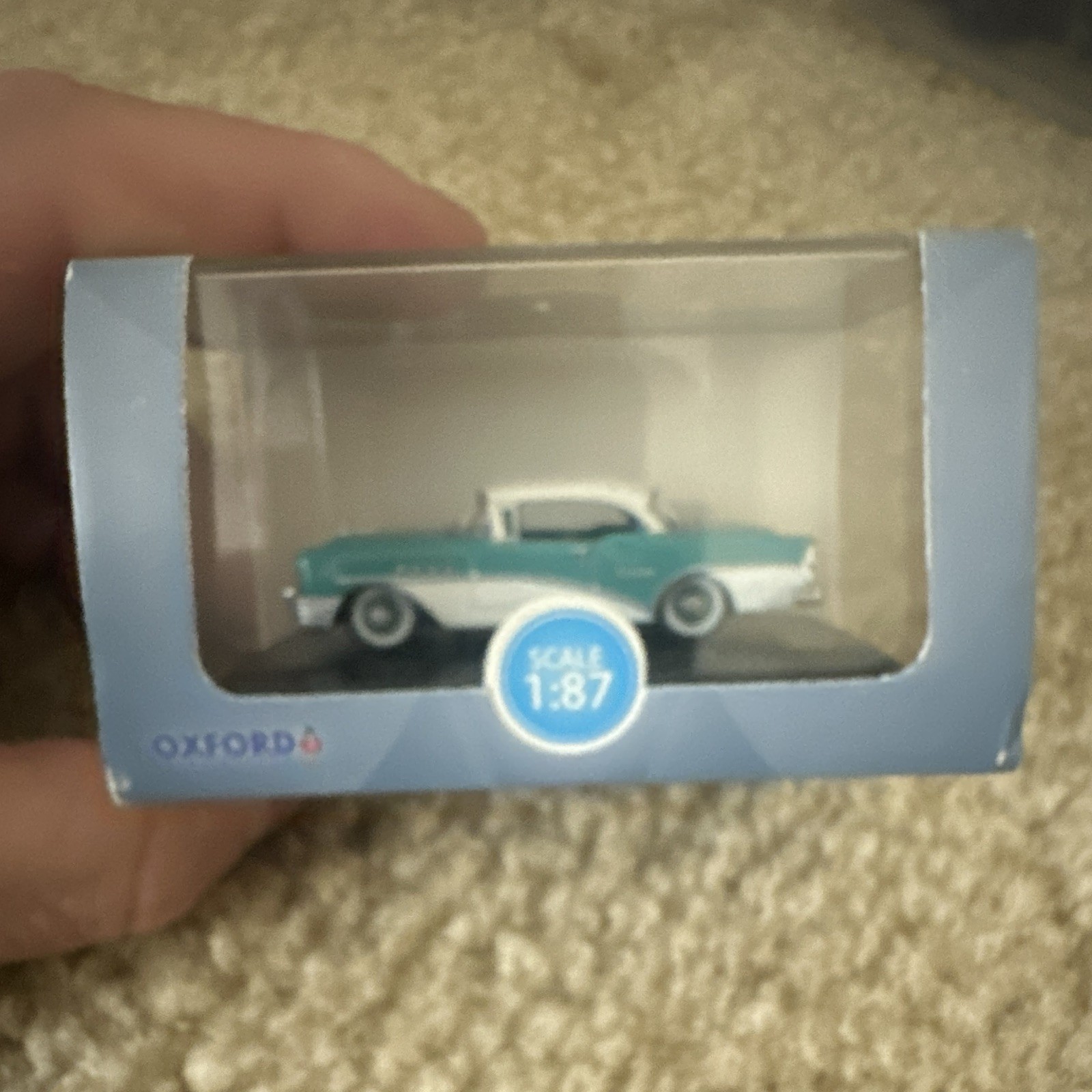 Oxford 1:87 Buick Century 1955 Turquoise/Polo White Diecast Model Car Oxford 1:87 Buick Century 1955 Turquoise/Polo White Diecast Model Car