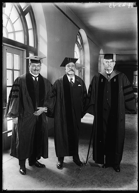 Photo:1920s Men in Academic Robes Graduation Ceremony Portrait