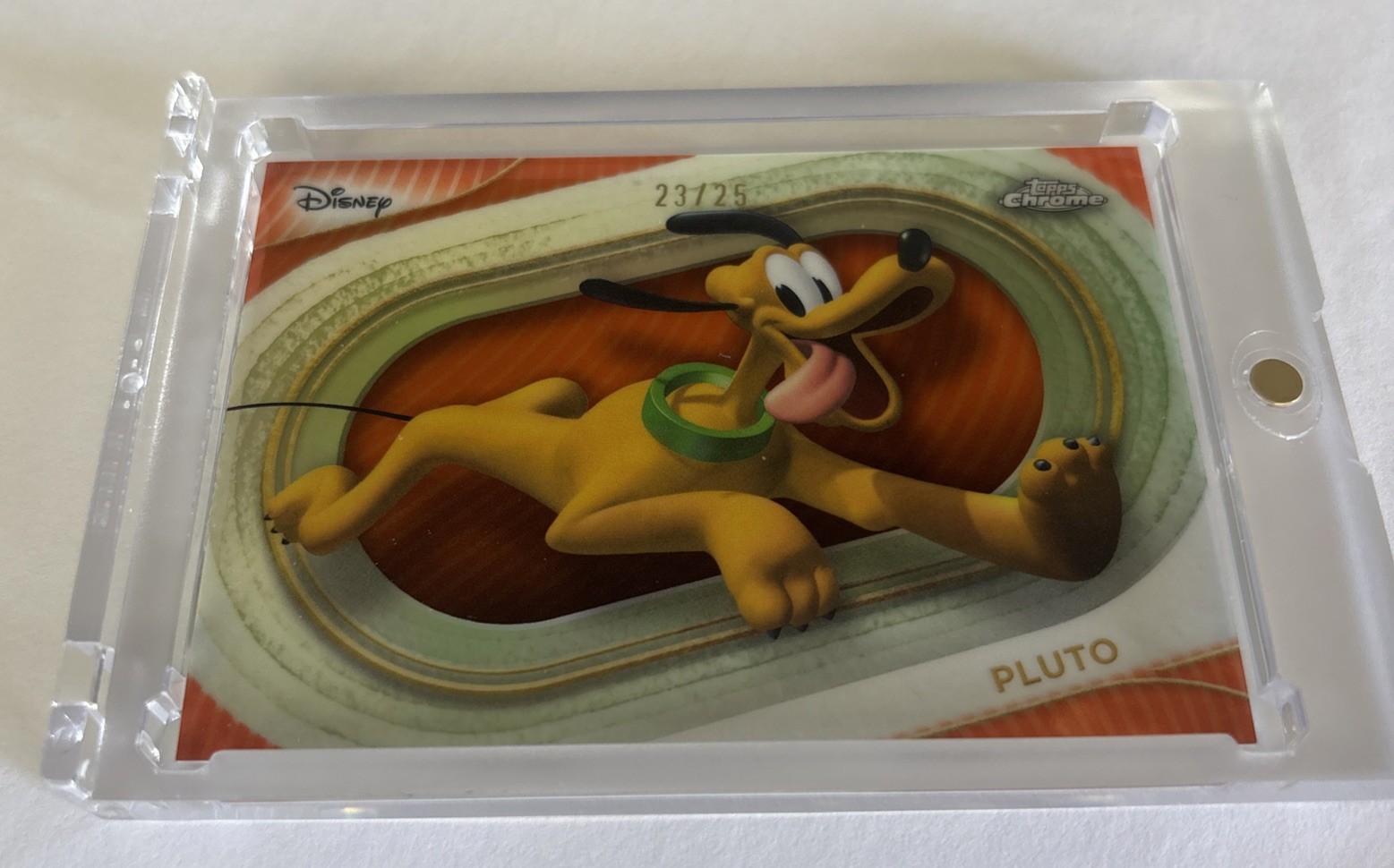 2025 Topps Chrome Disney Image Variation Orange Refractor 03/25 Pluto Card #95 2025 Topps Chrome Disney Image Variation Orange Refractor 03/25 Pluto Card #95