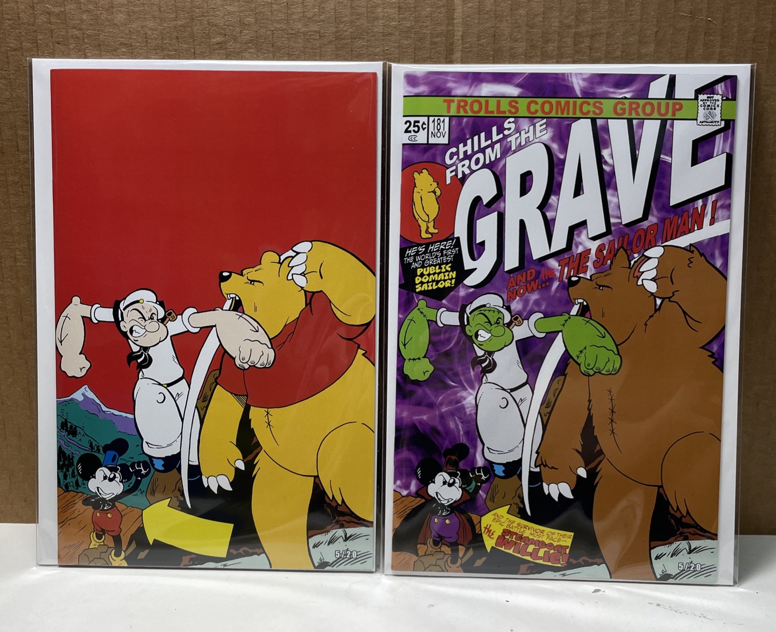 CHILLS FROM THE GRAVE #181 Trolls Comics 5/20 Hulk 181 Variant Lot +2 Ashcans