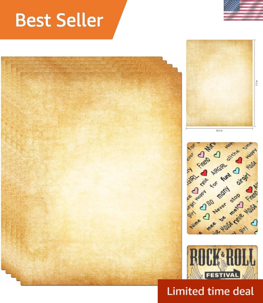 50 Eco-Friendly Vintage Writing Papers – Double-Sided 8.5 x 11 Decorative Style