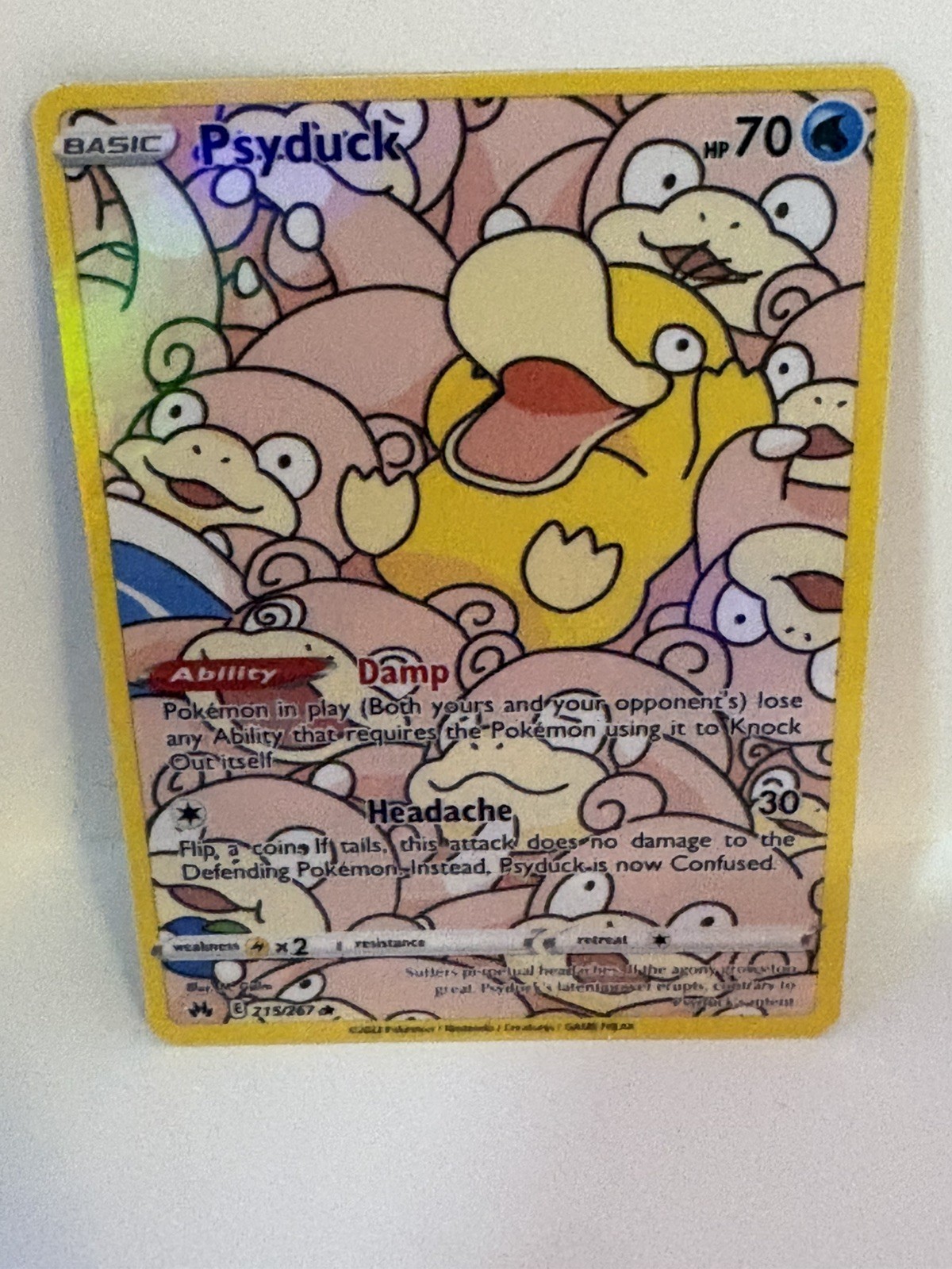Custom inspired PSYDUCK & slowpoke Holo Card Fan Made NON-TCG UNOFFICIAL Custom inspired PSYDUCK & slowpoke Holo Card Fan Made NON-TCG UNOFFICIAL