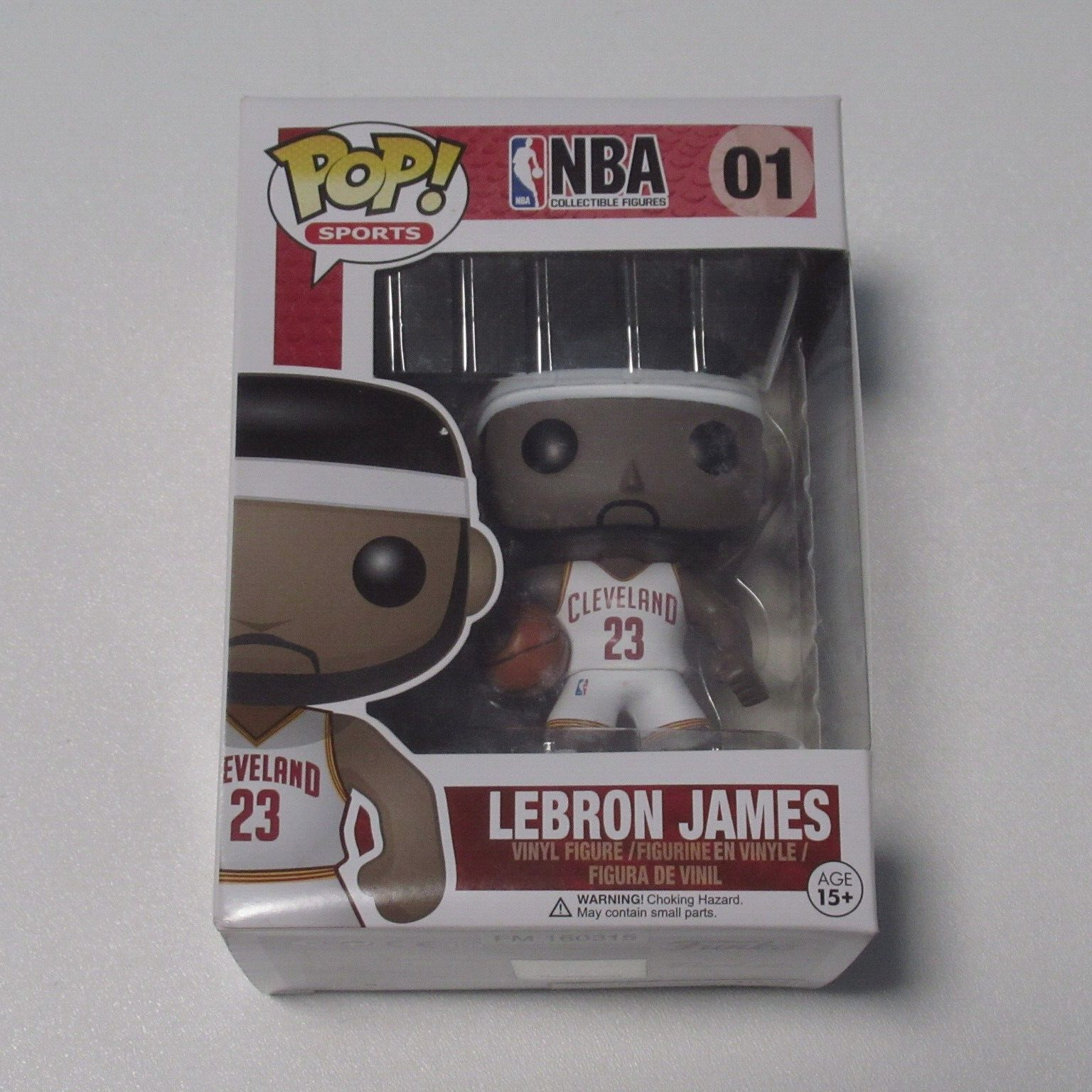 Lebron James Funko Pop #01 NBA Cleveland Cavaliers White Jersey Vinyl Figure