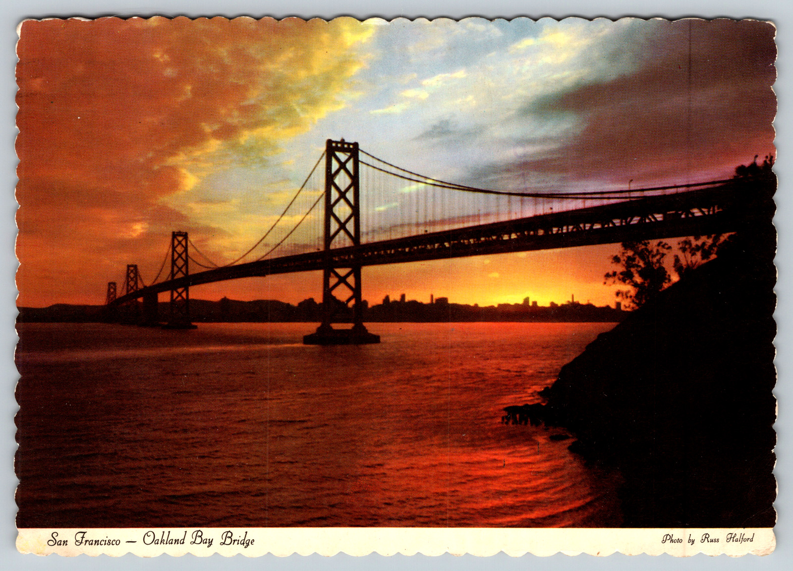 Bridge Bay San Francisco CA VT _ Genoa Mile Oakland Berkeley Vintage Postcard