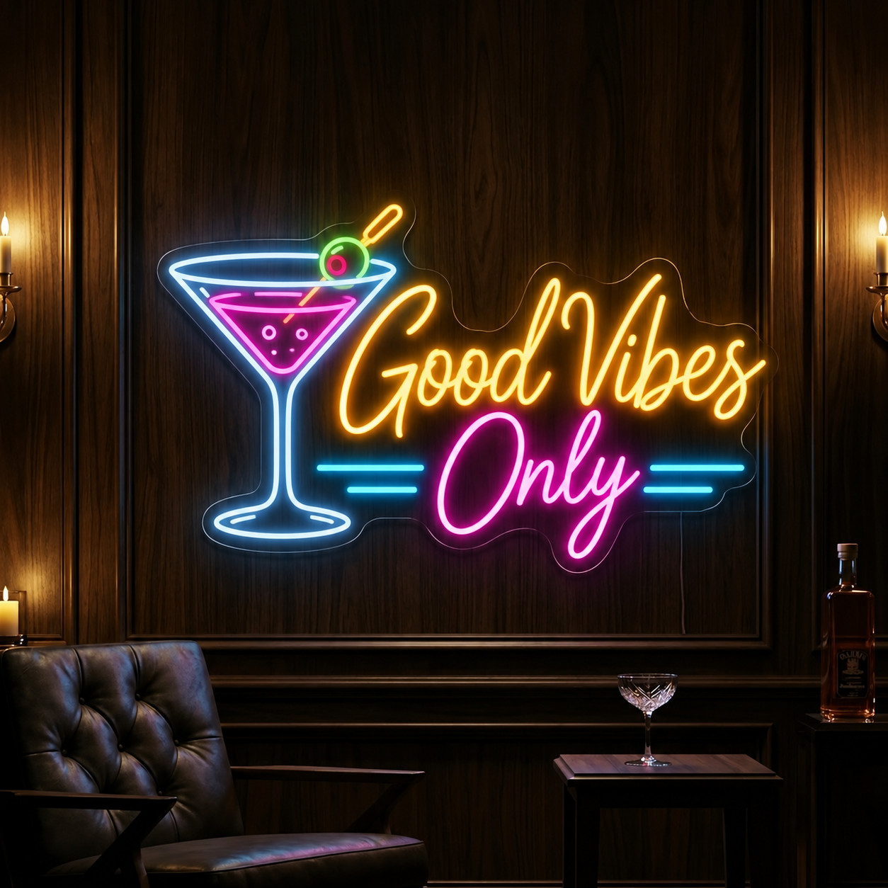 Custom Coffee Bar Neon Sign - Name Logo LED Light - Acrylic Wall Decor Sign