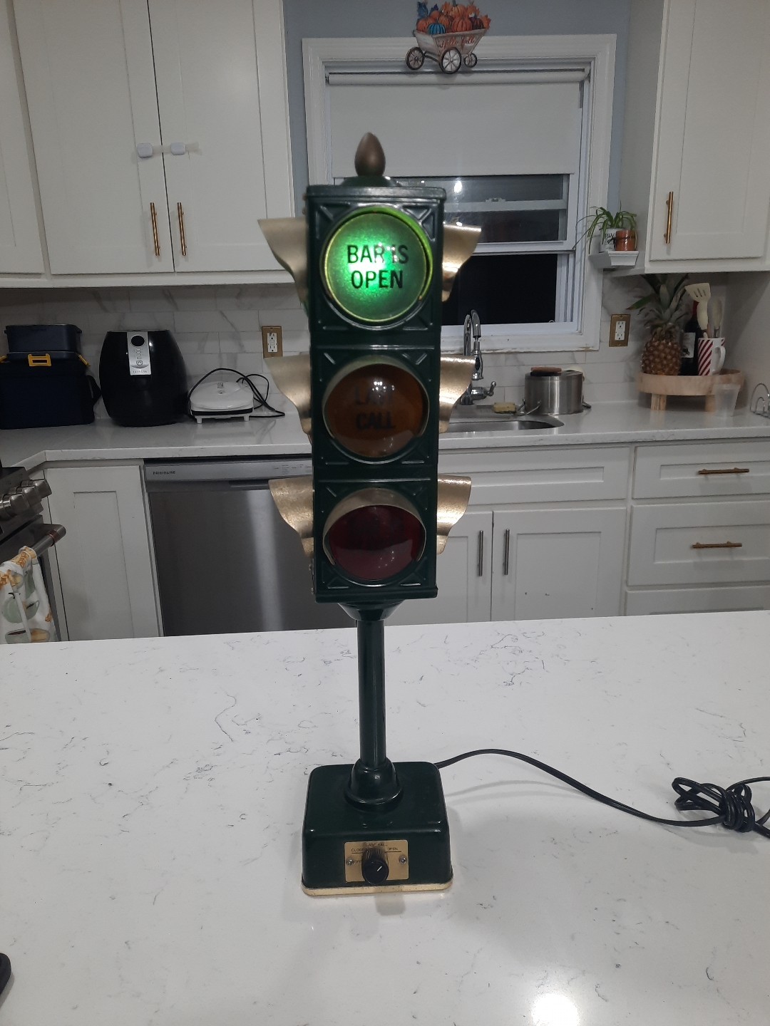 Vintage 1960s B & B Bar Open/Last Call/Closed Traffic Light Signal Lamp WORKS