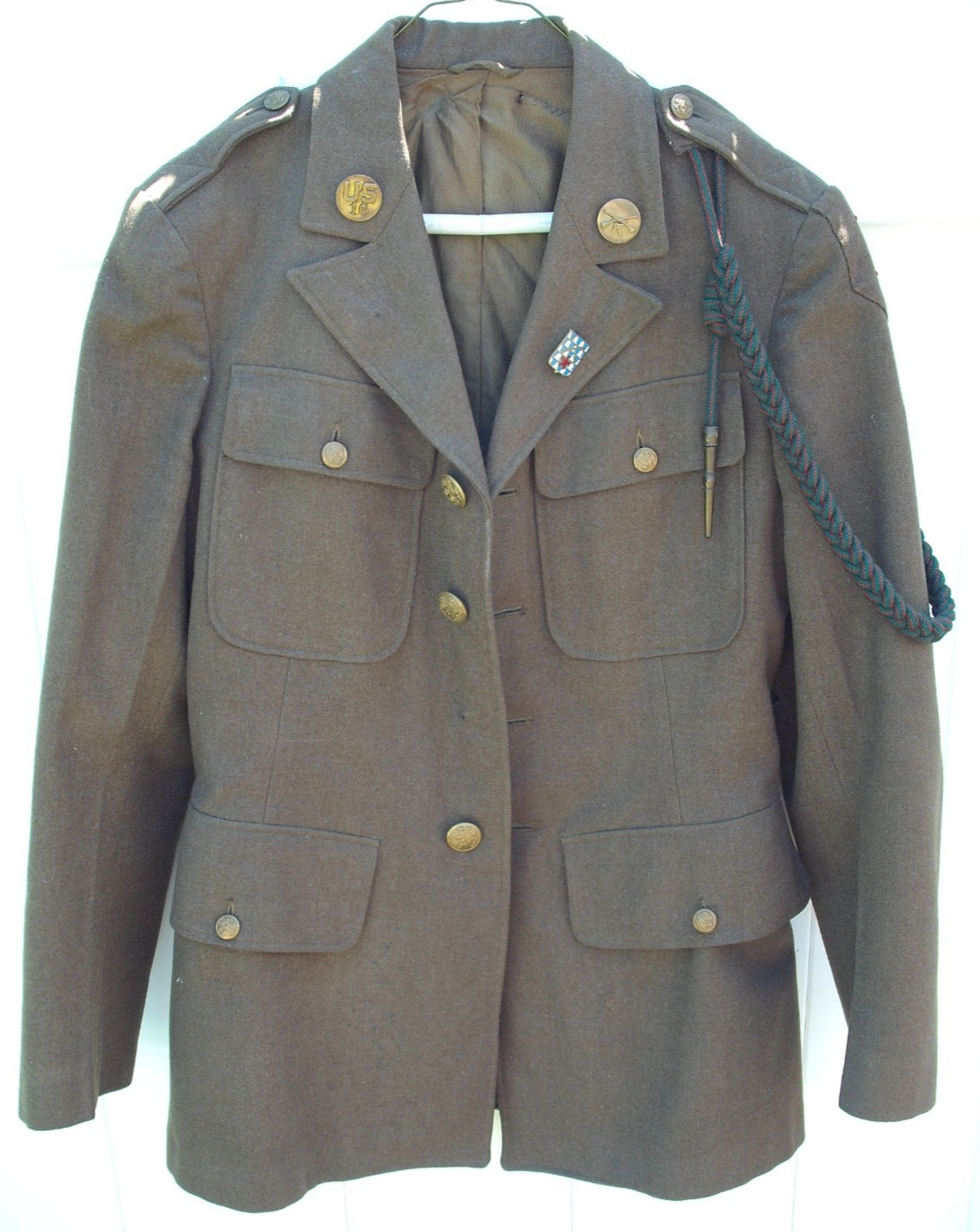 Pre WW2 US 1st Infantry Division 16th Reg. with French Fourragere Shoulder Cord