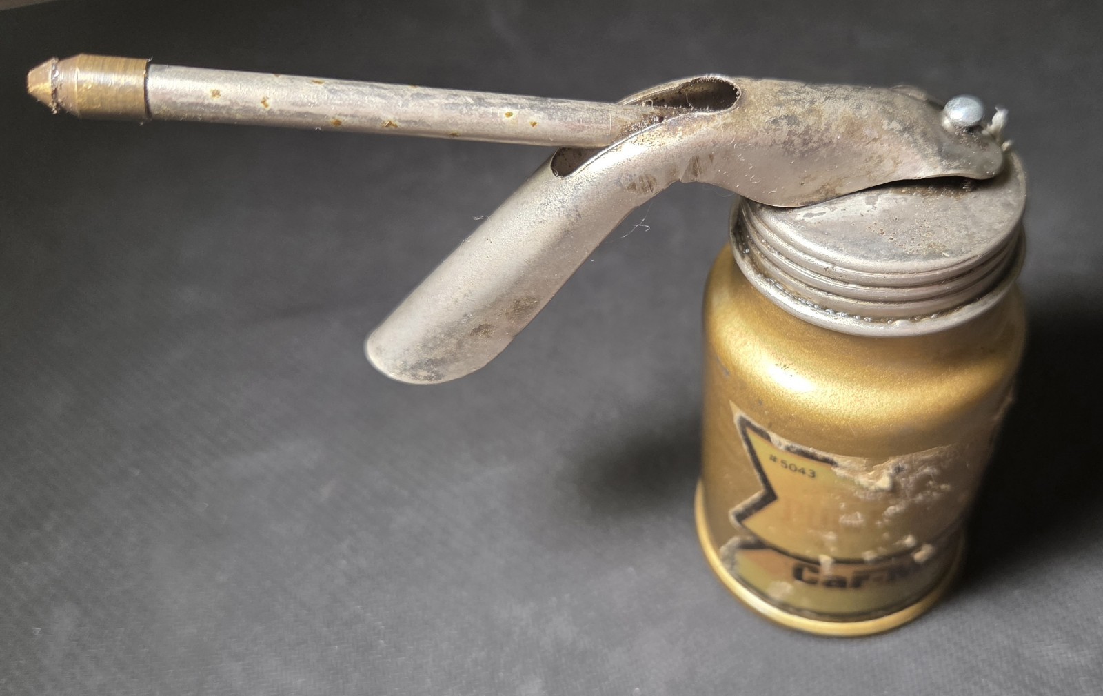 Vintage Pump Oiler Can Car-Mate Brand Still Works Great