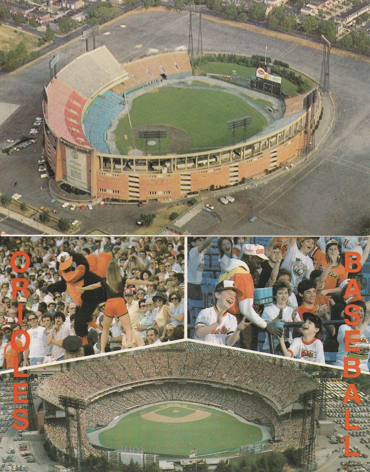 (2) Choice View Postcards of the Old Baltimore Orioles Memorial Stadium