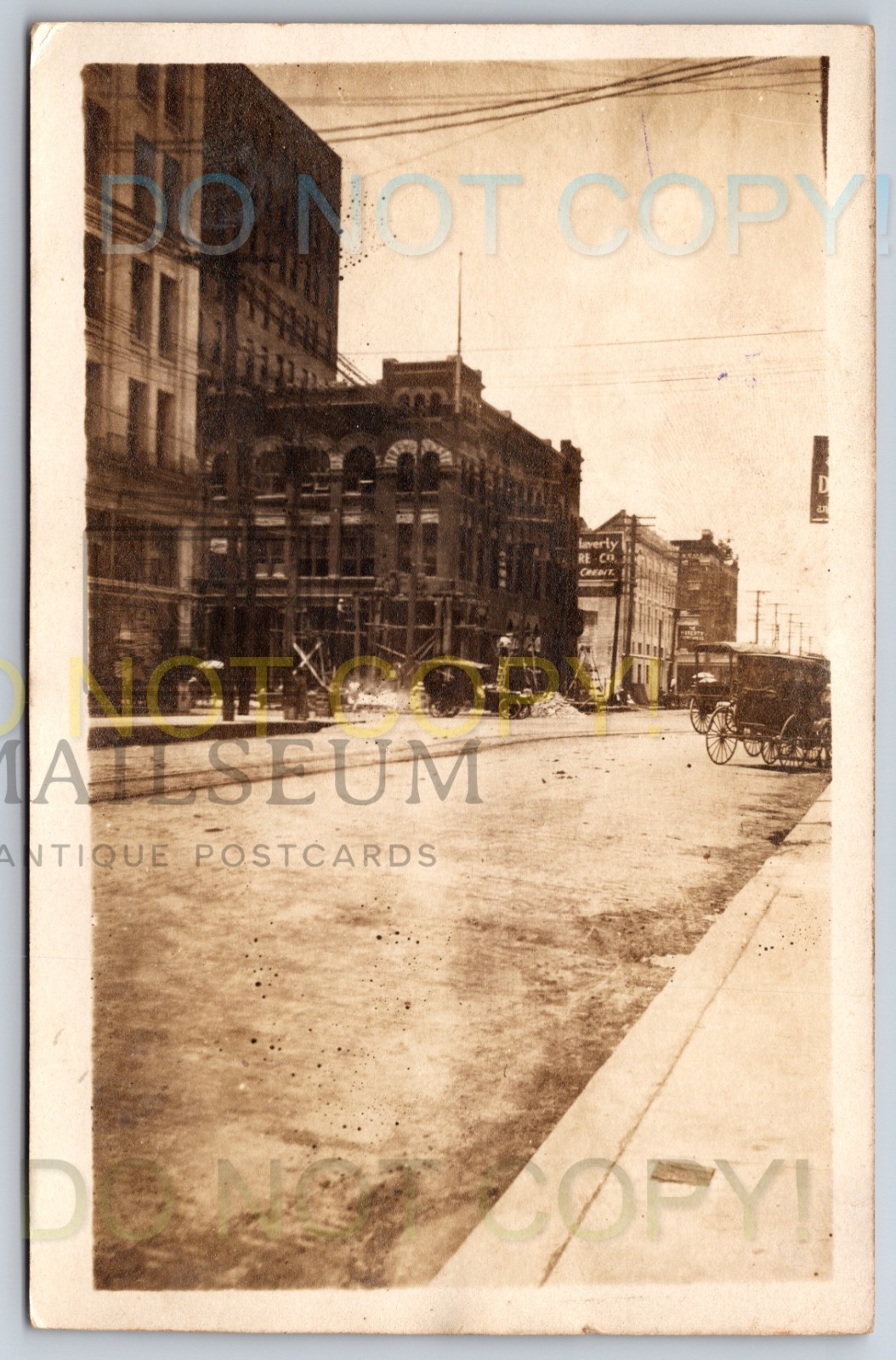 Fannin Street Houston Texas TX Houston Heights Cancel c1908 Real Photo RPPC Fannin Street Houston Texas TX Houston Heights Cancel c1908 Real Photo RPPC