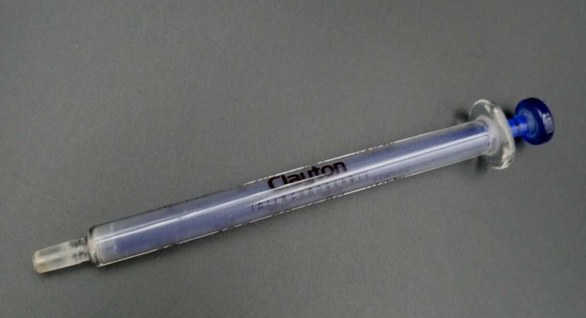 Vintage Clayton Glass Medical Syringe Vintage Clayton Glass Medical Syringe
